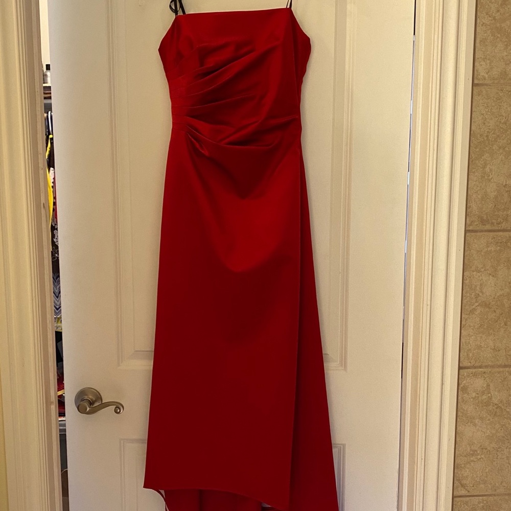 Night Way Collections Strapless High-Low Dress Red PERFECT FOR PROM/DANCE - Picture 3 of 5